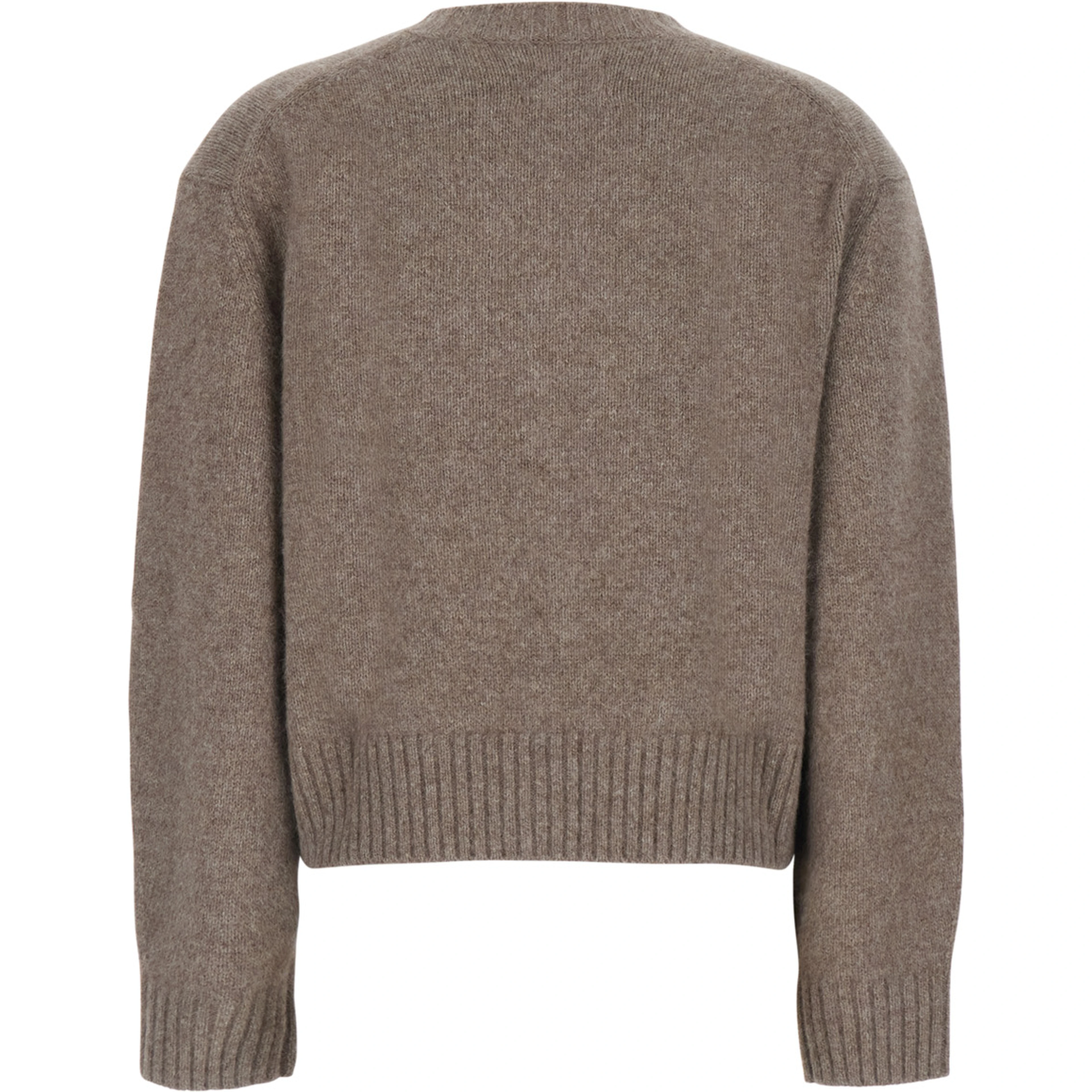 Remus Beige Cardigan with round neck and button closure in Blend Wool women