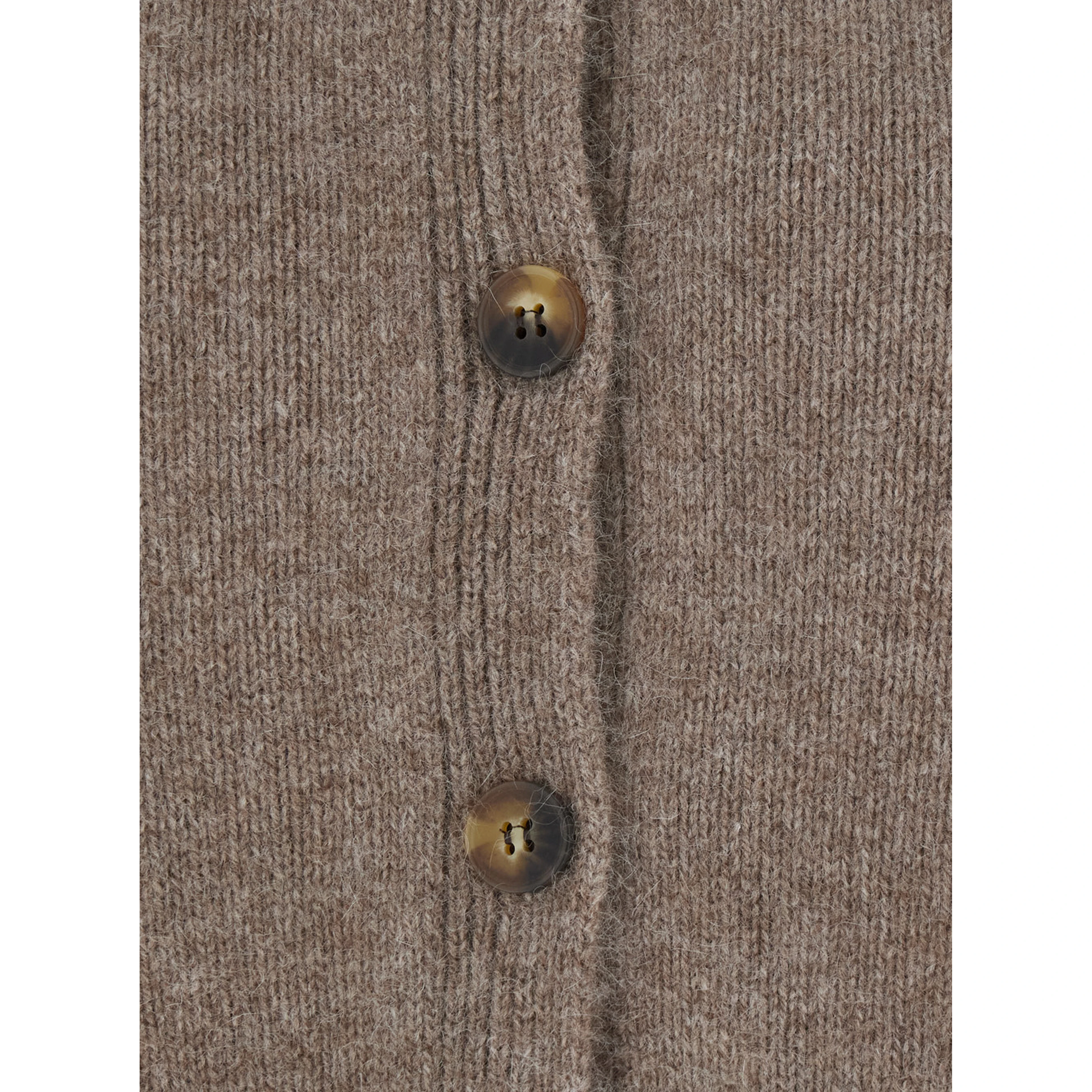 Remus Beige Cardigan with round neck and button closure in Blend Wool women