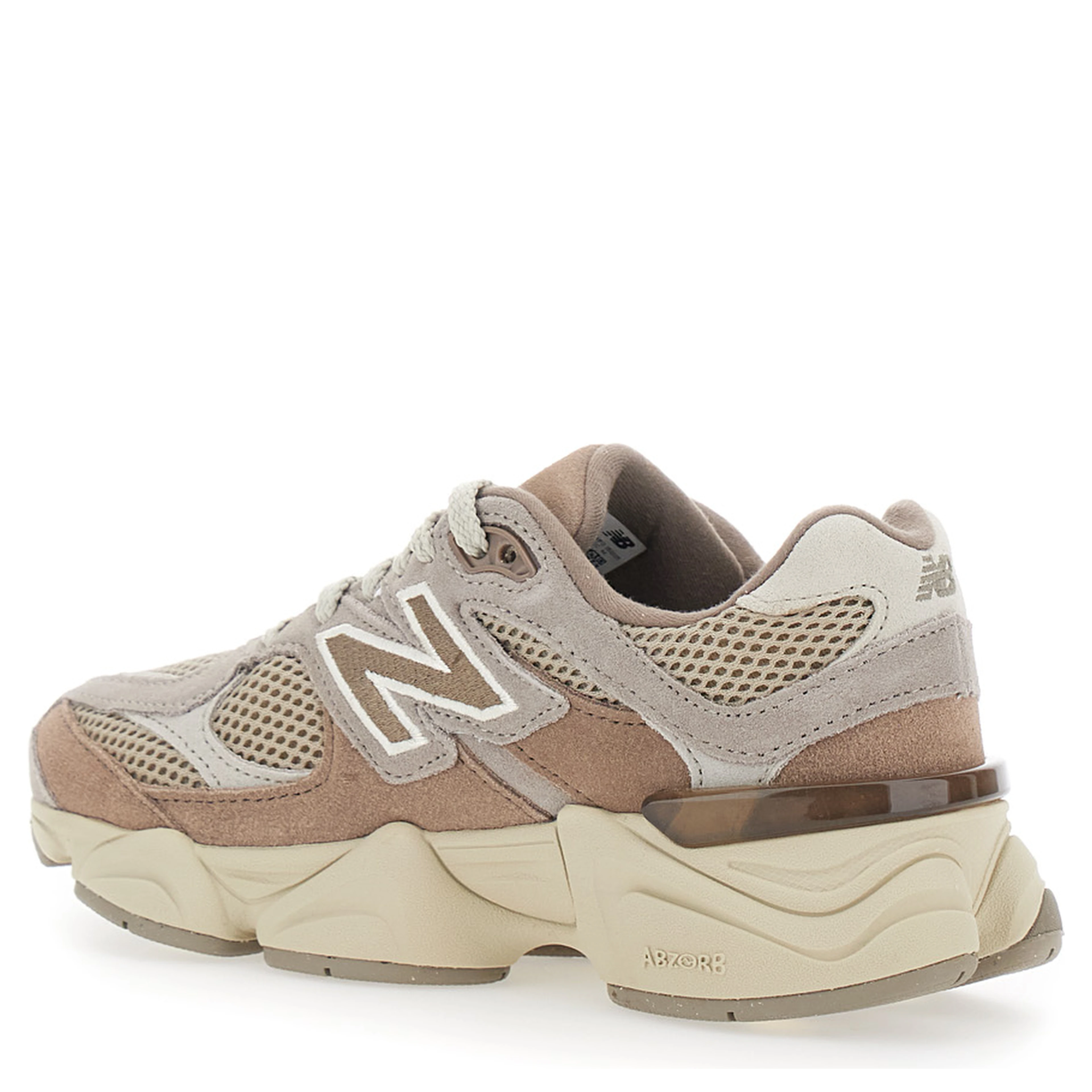 Brown Low Top Sneakers with Logo Patch on the Side and Perforated Design in Fabric Boy
