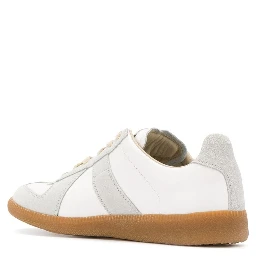 Bicolor Leather Replica Sneakers with White Contrast Design for Women