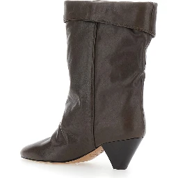 Dalby Brown Ankle Boots with Pointed Design in Smooth Leather for Women
