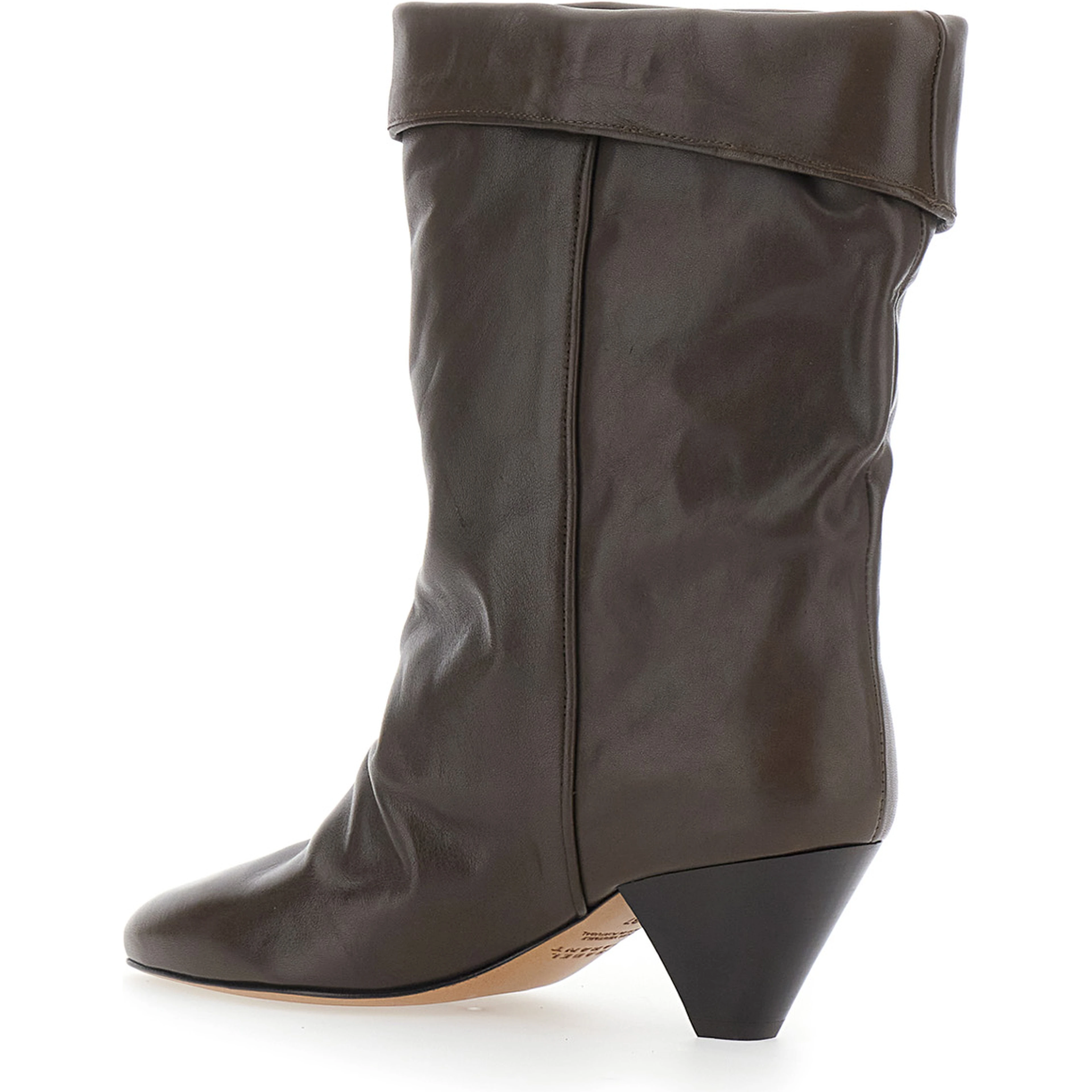 Dalby Brown Ankle Boots with Pointed Design in Smooth Leather for Women