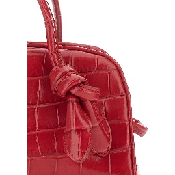 Le Petit Turismo Red Handbag with Adjustable and Removable Shoulder Strap in Leather for Women