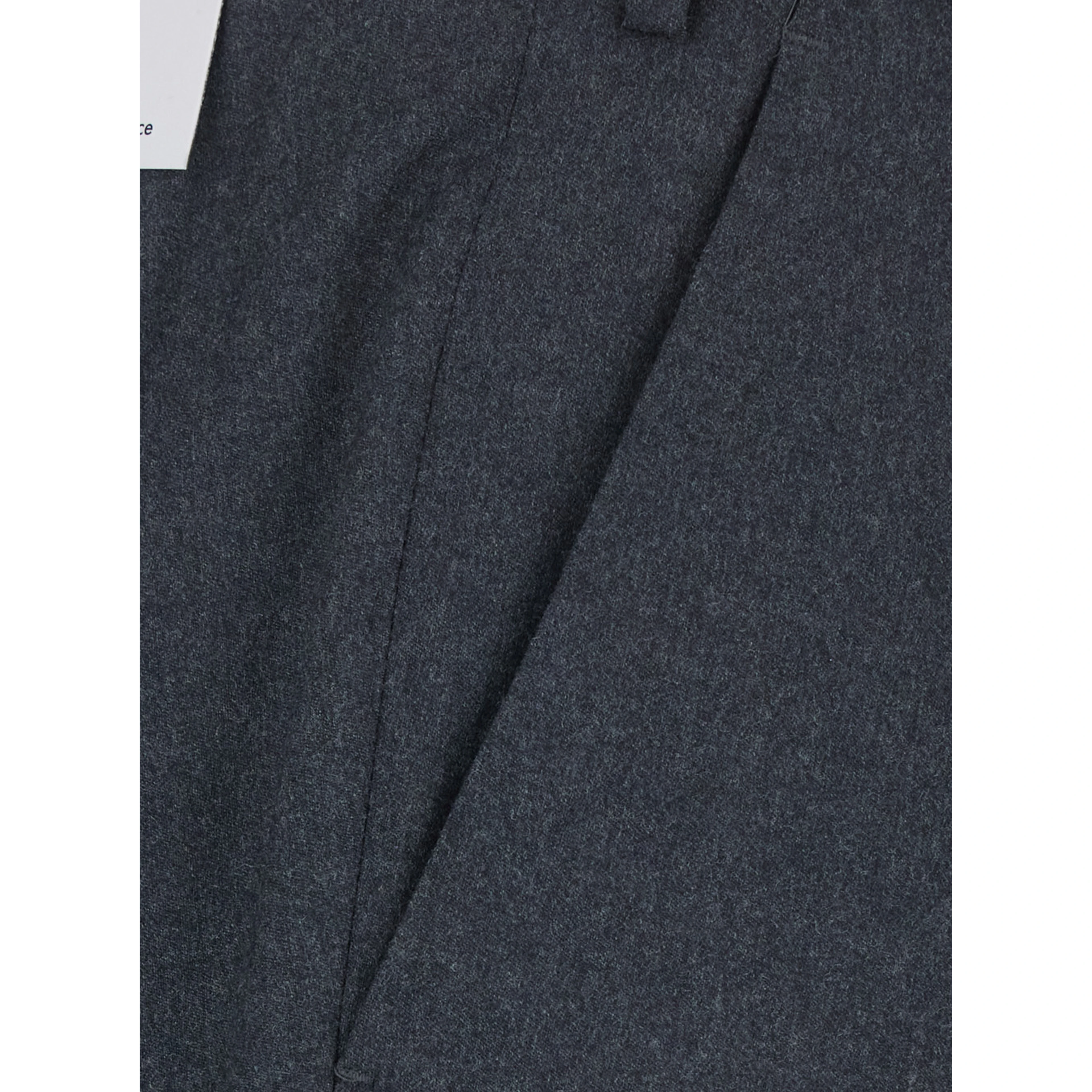 Gray Pants with Single Pleat on the Front in Wool Blend for Men