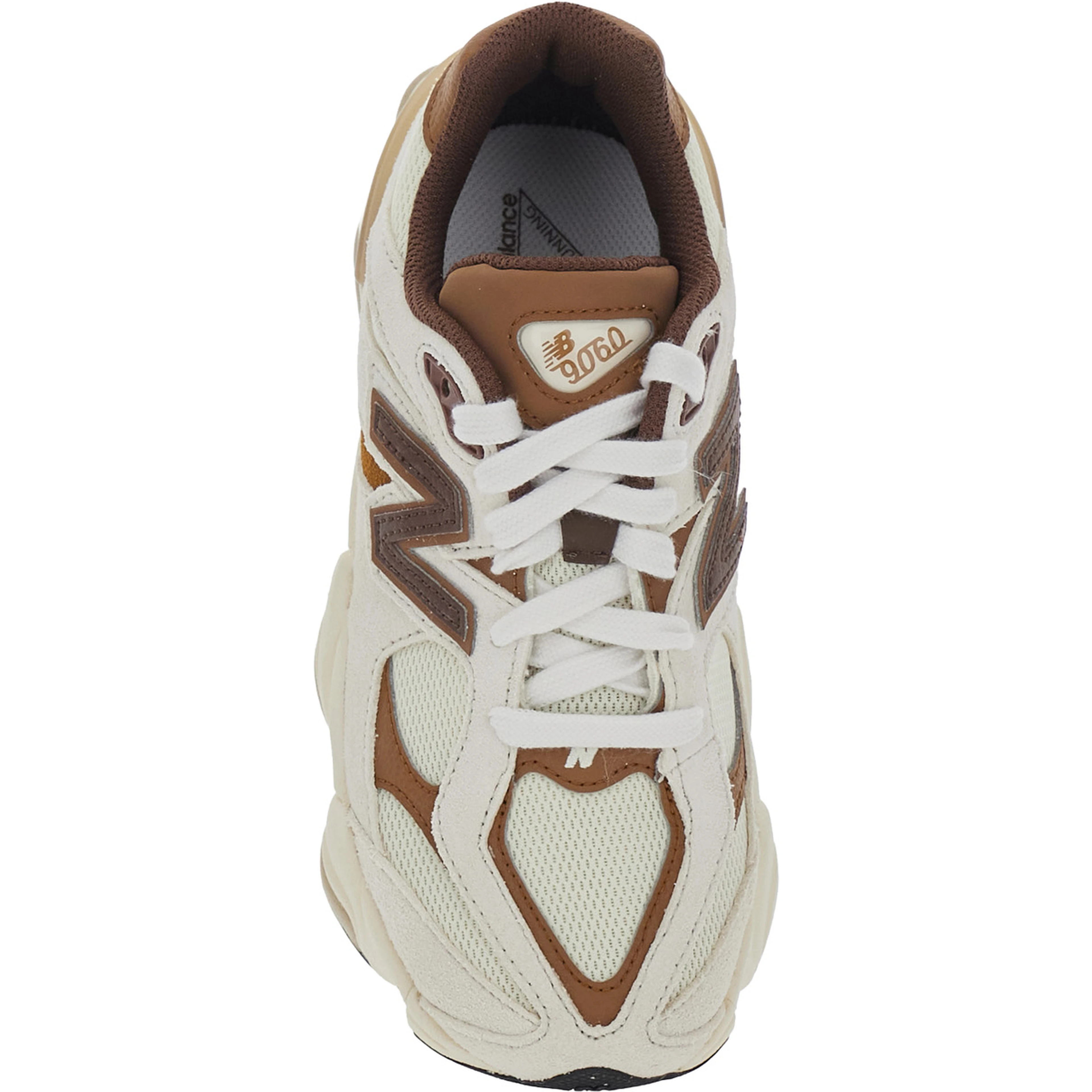 Beige Low Top Sneakers with Logo Patch on the Side and Perforated Design in Fabric Boy