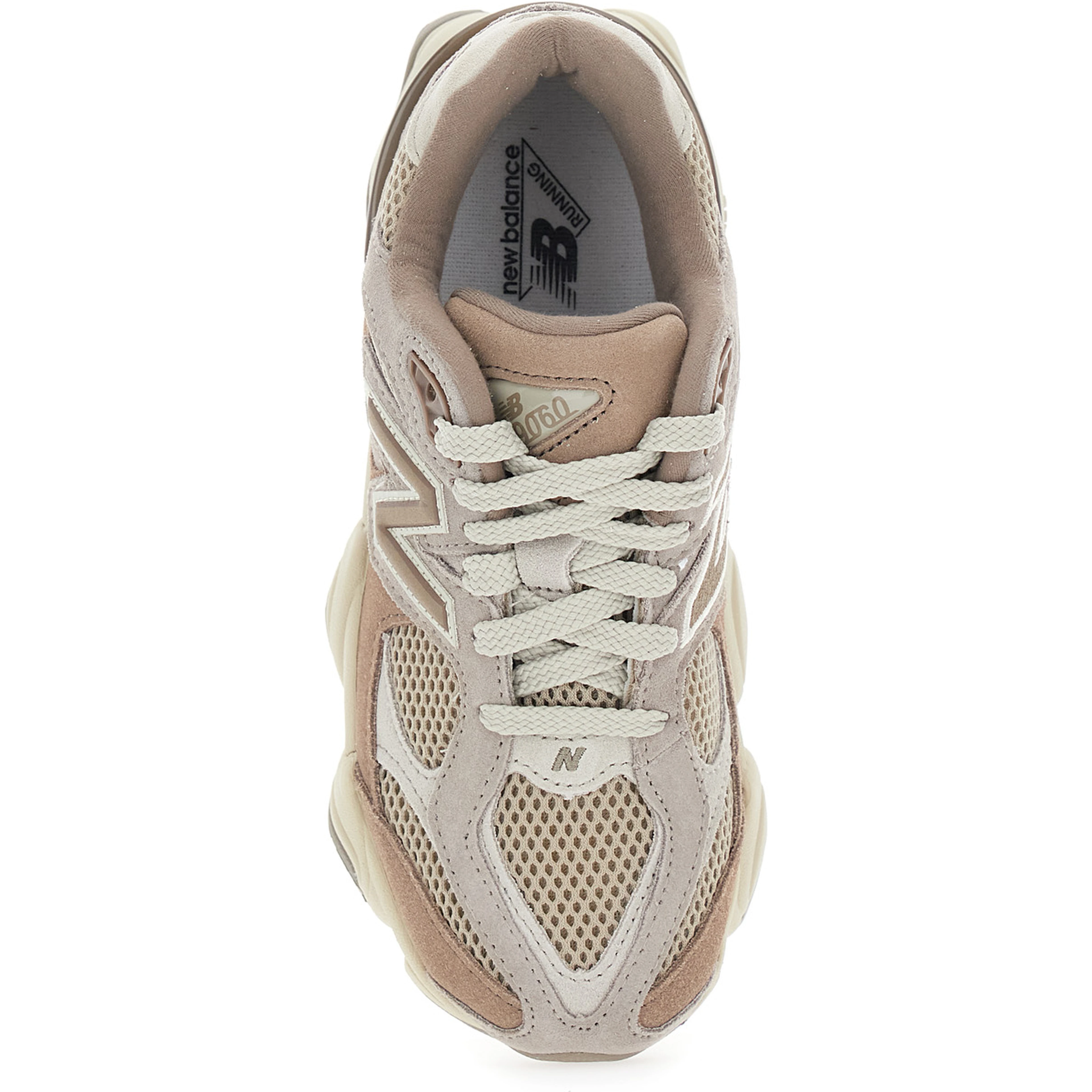 Brown Low Top Sneakers with Logo Patch on the Side and Perforated Design in Fabric Boy