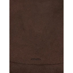Oskan Hobo Brown Shoulder bag with Studded Trim in Suede for Women
