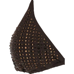 Brown Brown Bikini with adjustable tie closure and all-over sequins in tech fabric for women