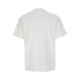White T-shirt with Logo on front in Cotton for Men