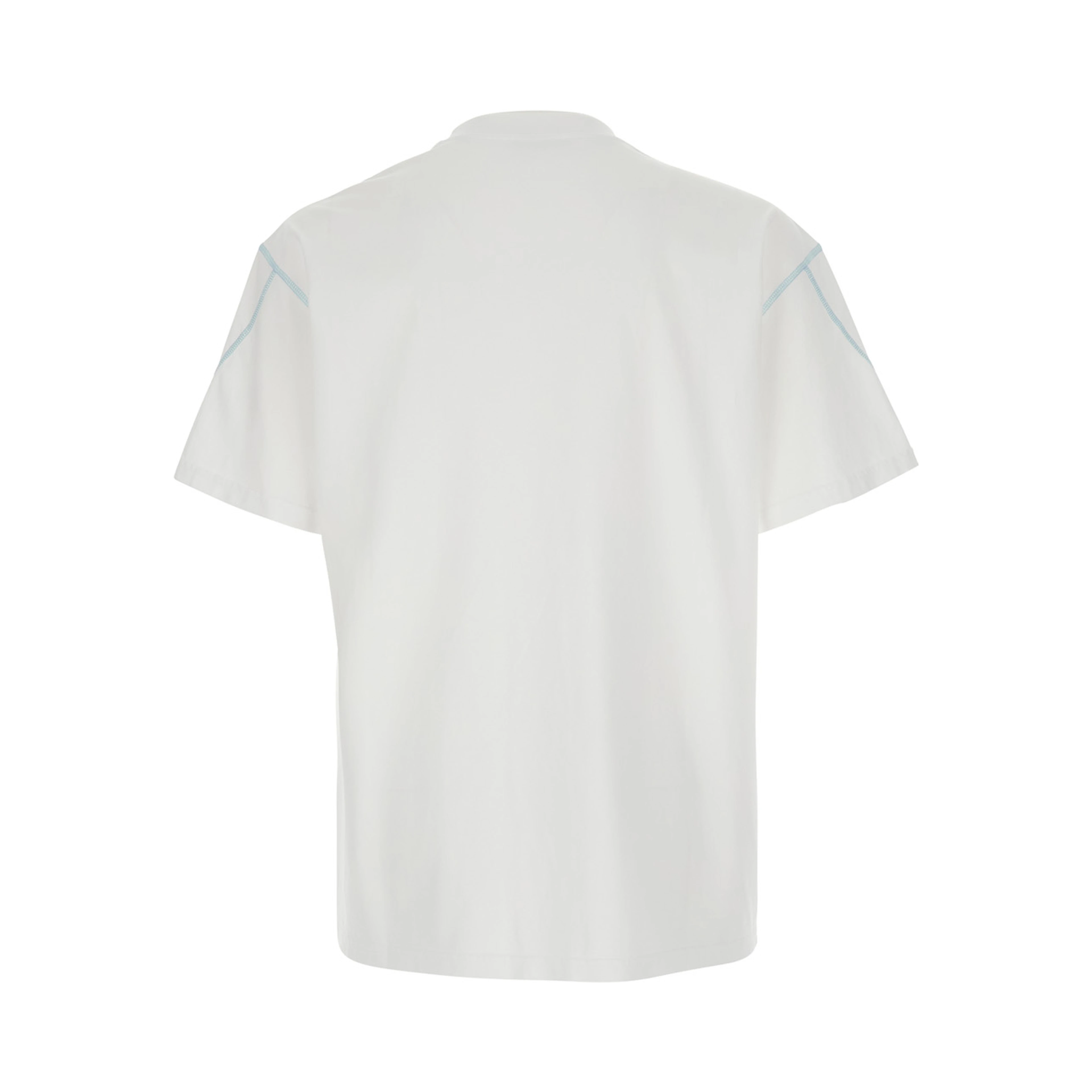 White T-shirt with Logo on front in Cotton for Men