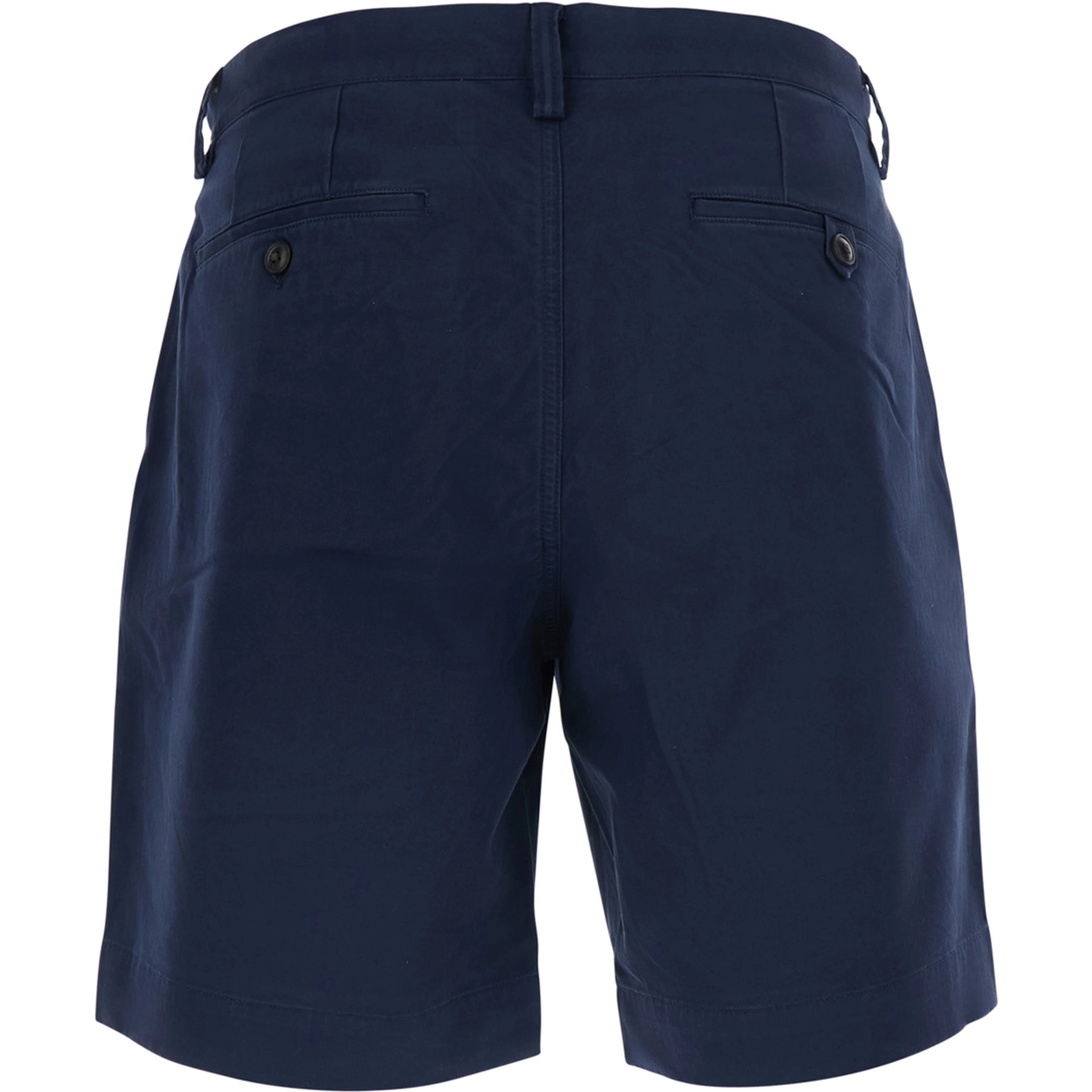 Blue Shorts with Belt Loops and Pony Embroidery on the Side in Stretch Cotton for Men