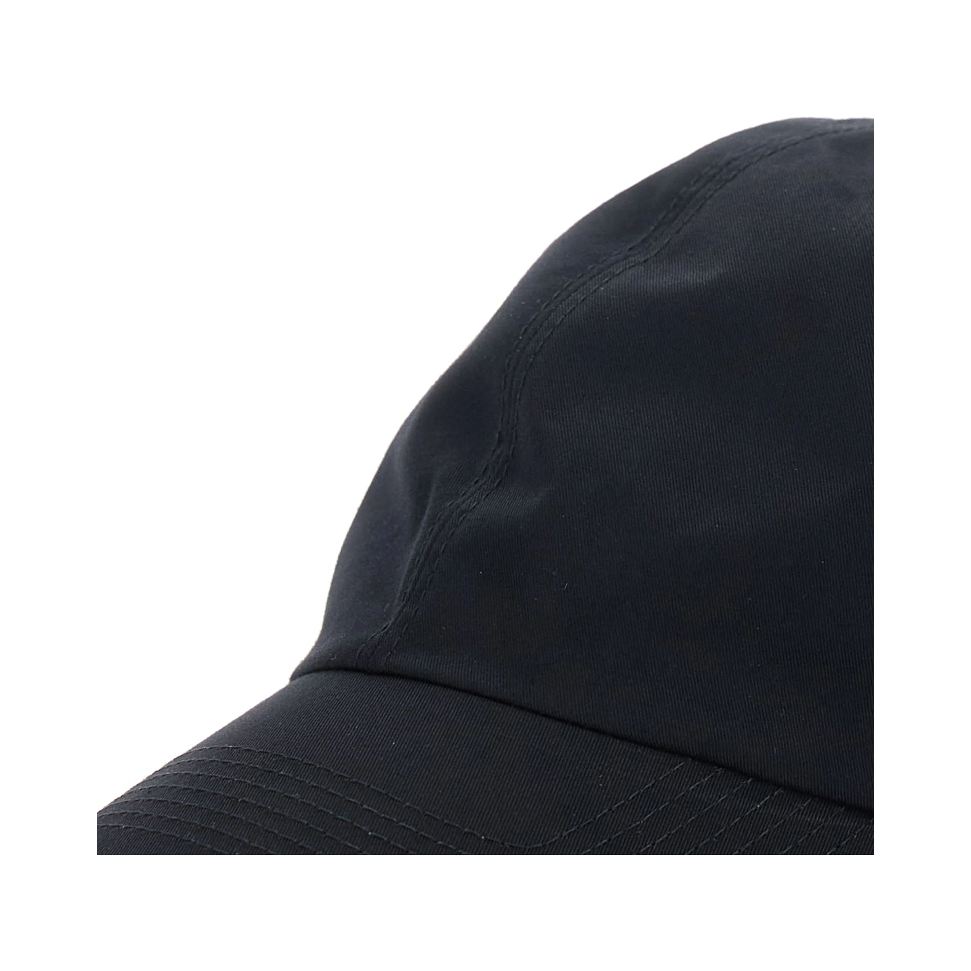 Black Baseball Hat with GG Motif Detail on the Edge in Cotton for Men