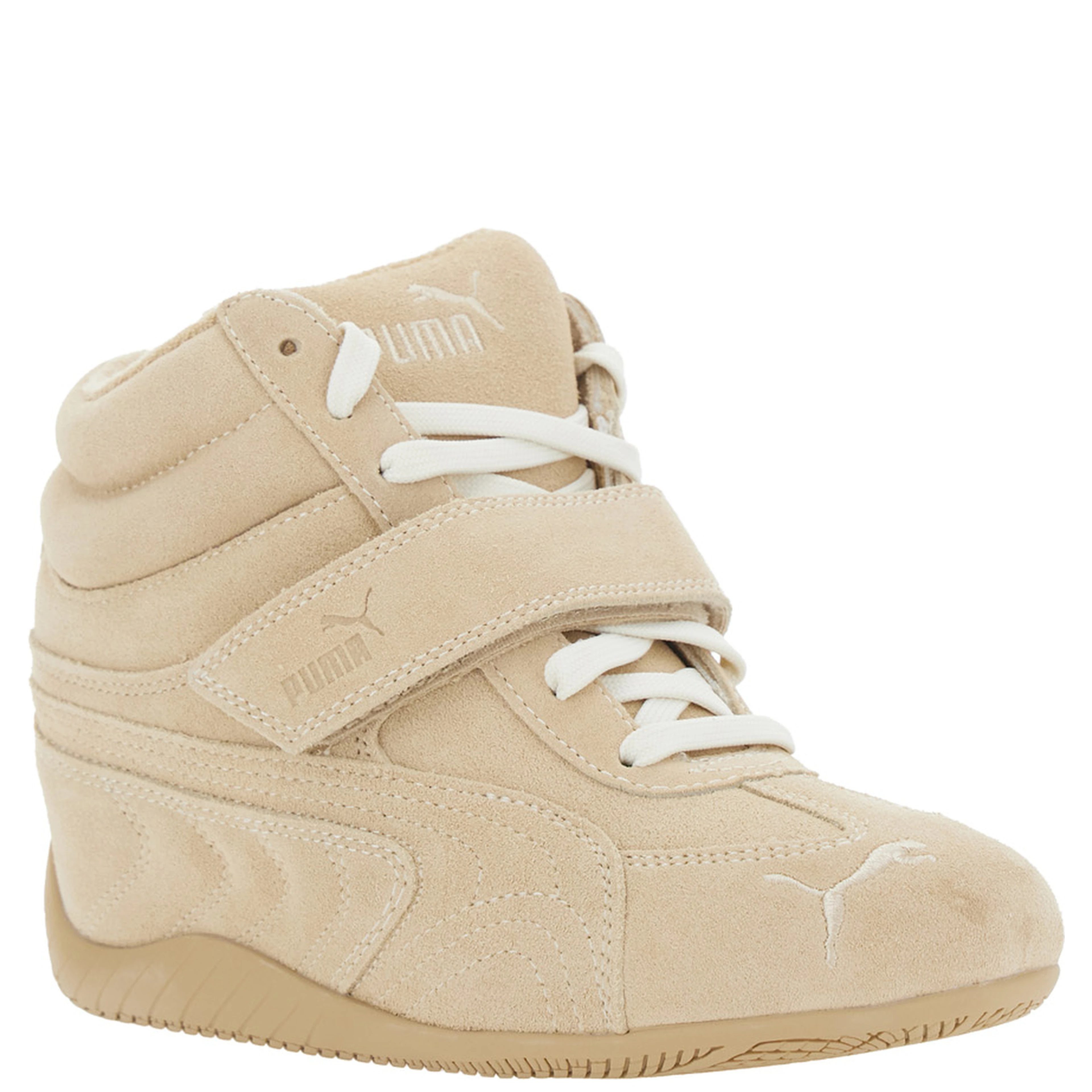 Speedcat Wedge Wns shoes with heel in Tech Fabric beige for women