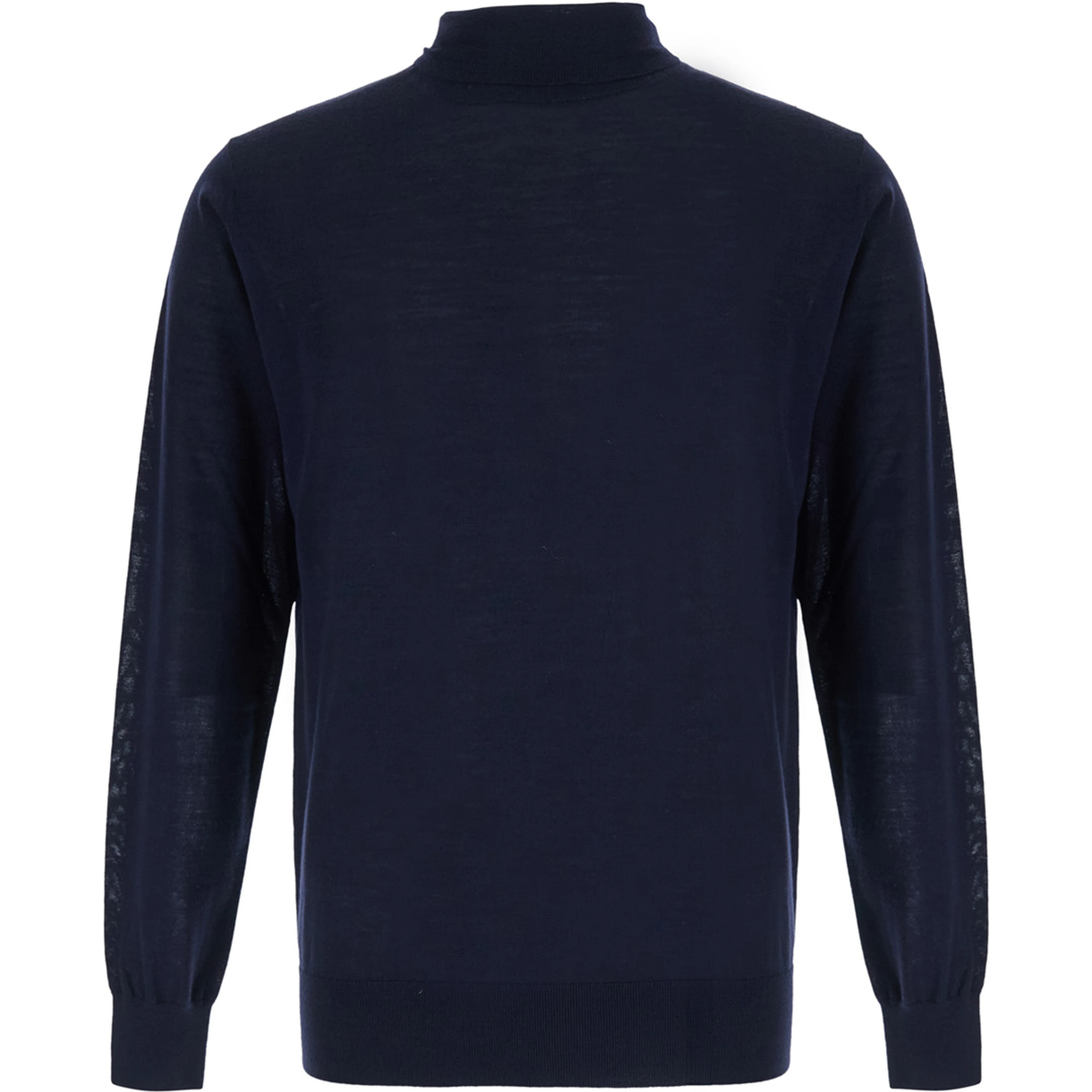 Blue Turtleneck Sweater in Wool for Men