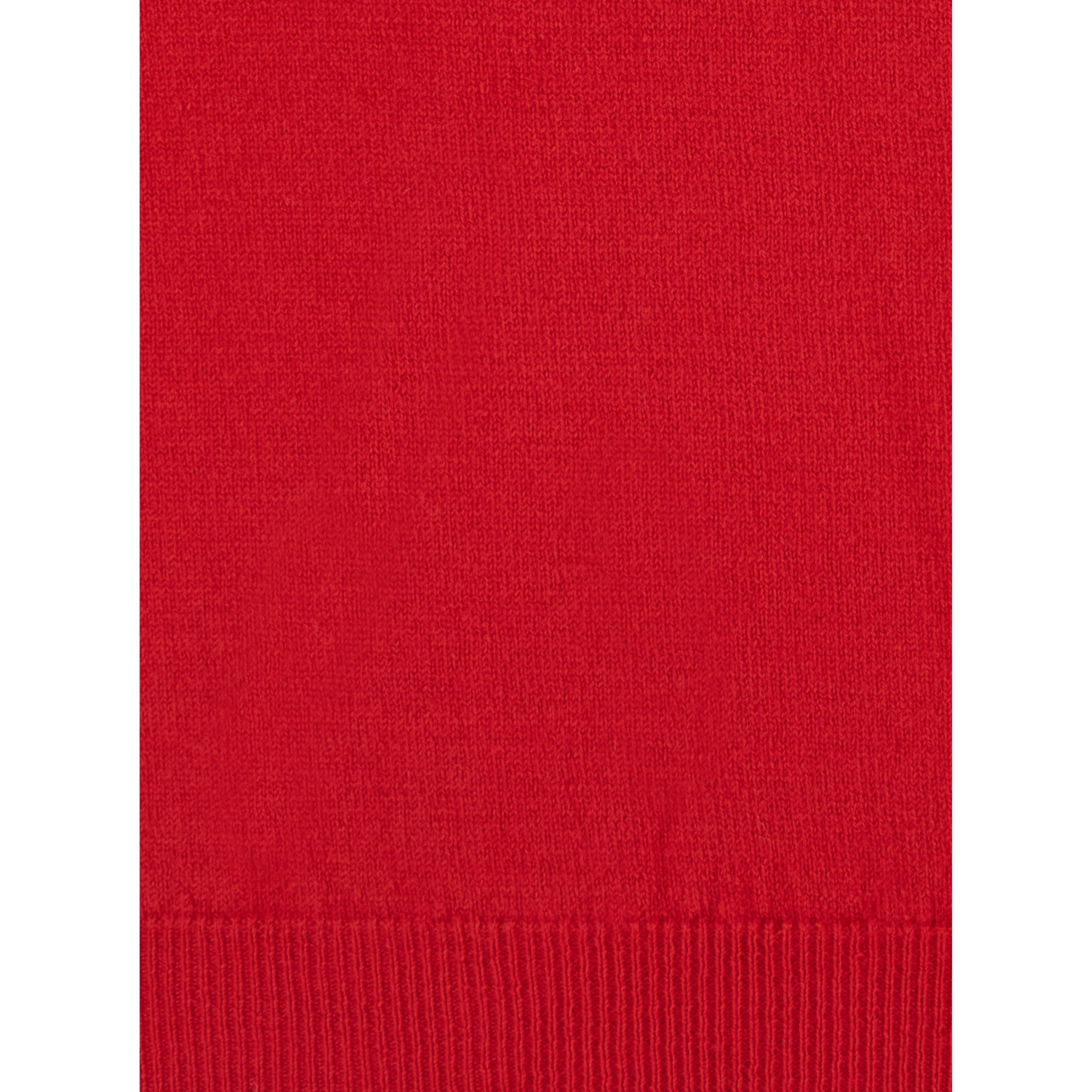 WOOL AND CASHMERE CREW-NECK KNIT with round neck and long sleeves in Wool and Cashmere color Red unisex