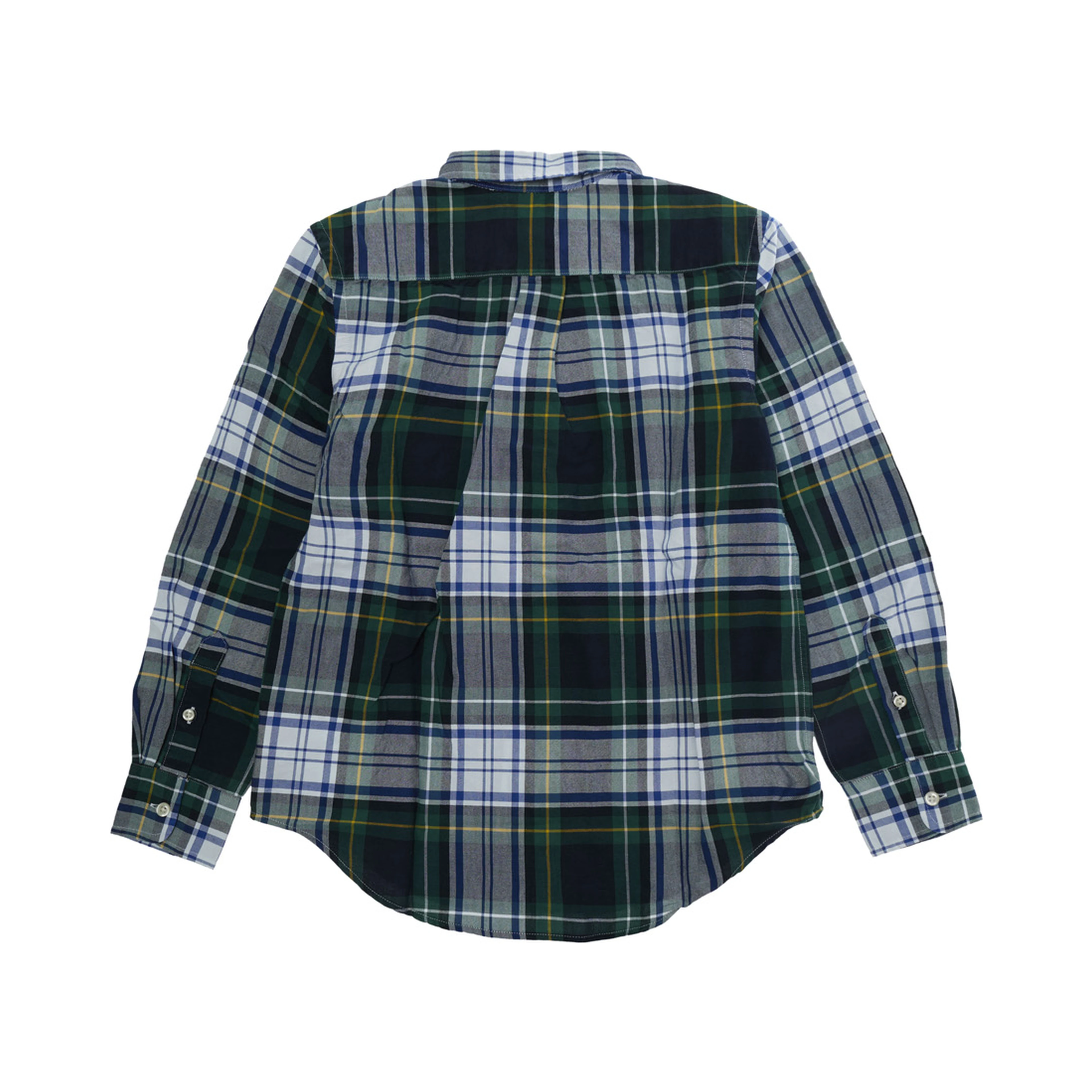 green Shirt with Pony logo on the front and all-over striped Motif in cotton Boy