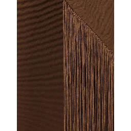 brown Dress with frayed edges design in fabric for women