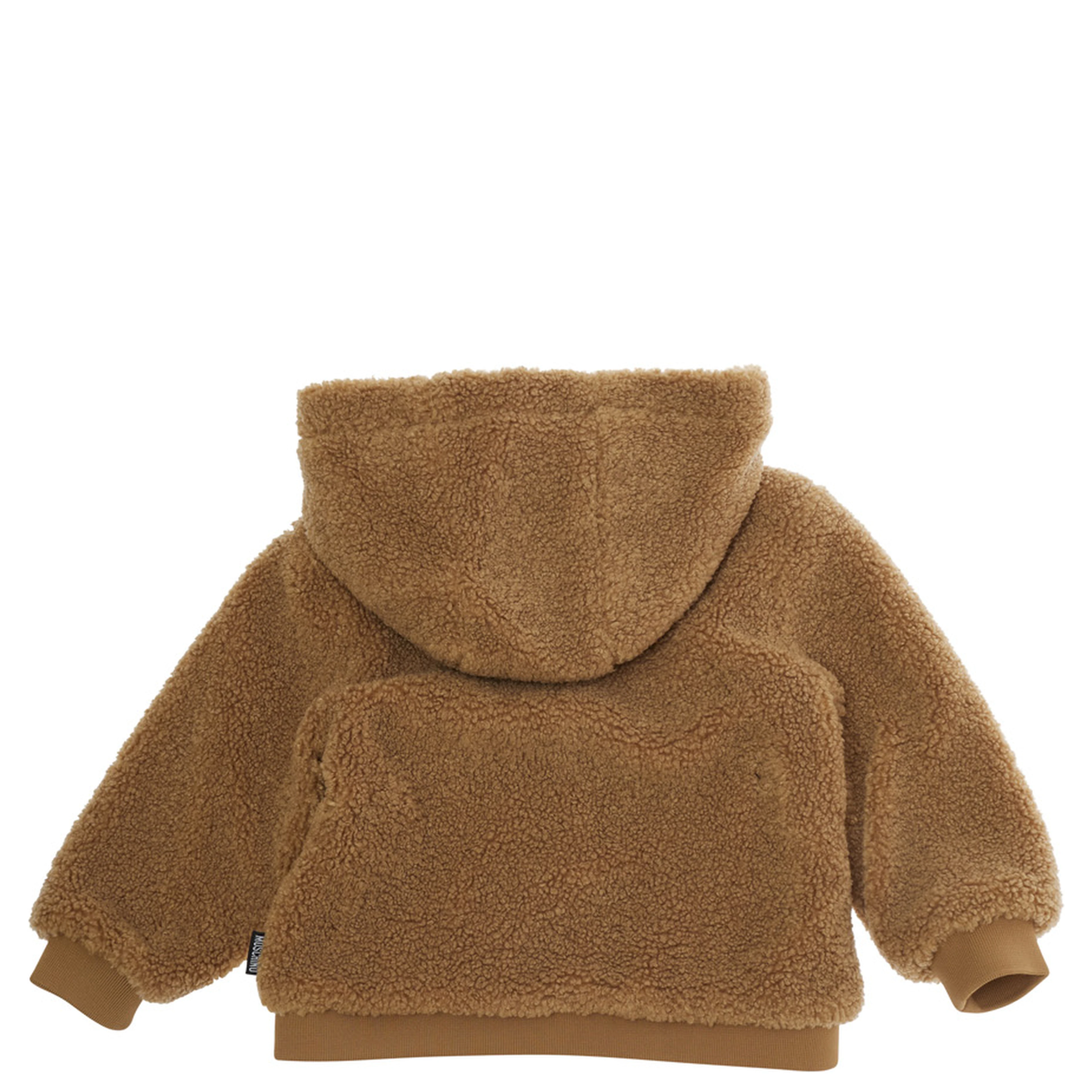 Hooded Jacket in Brown Tech Fabric for Boy
