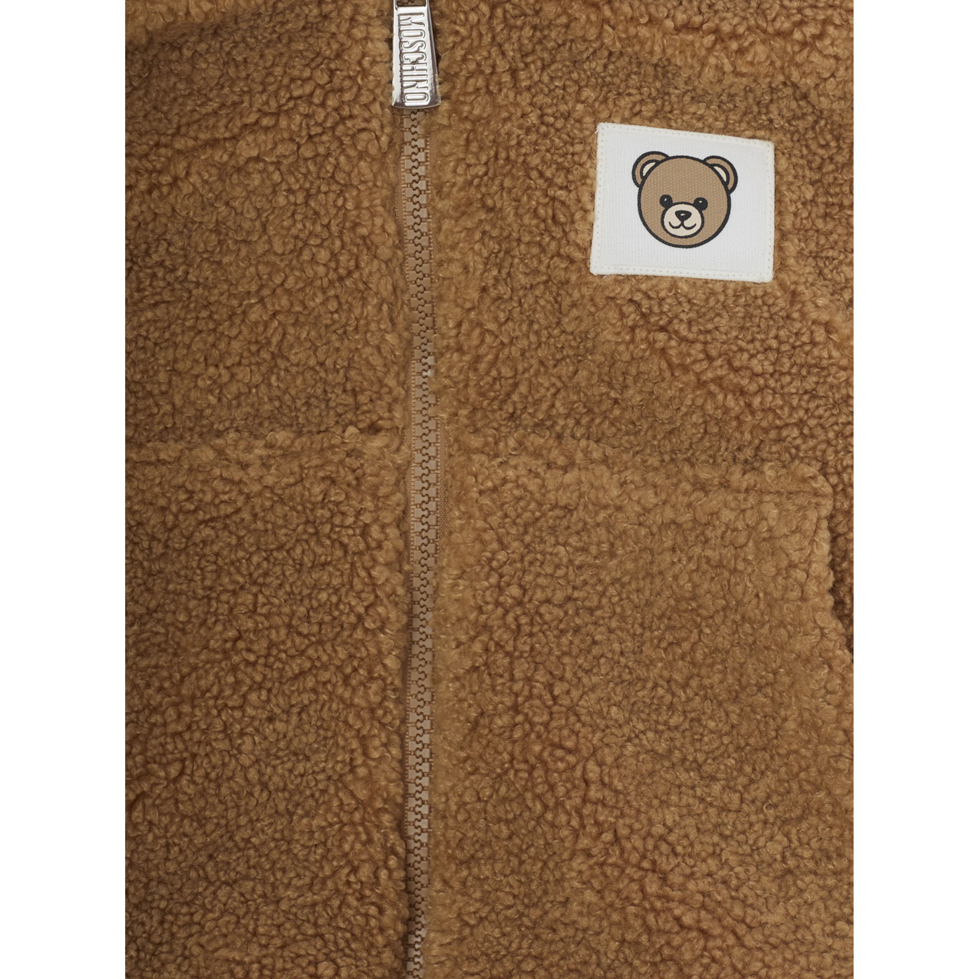 Hooded Jacket in Brown Tech Fabric for Boy