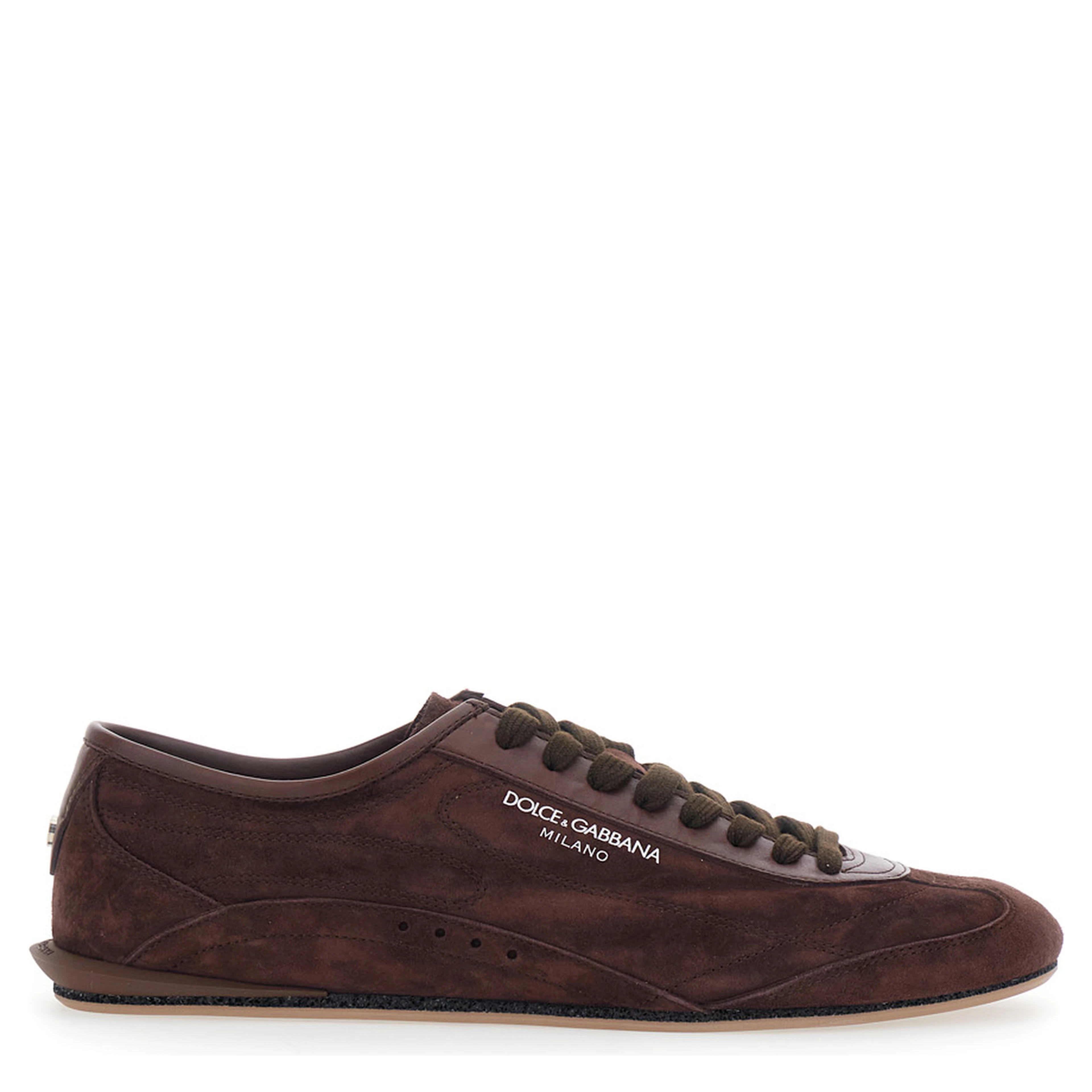 Gimondi Plus Brown Low Top Sneakers with Logo lettering on the Side in Suede for Men