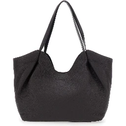 Nolita Large East West Tote with double handle and brown metal logo for women