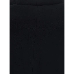 Blouse with draped collar and long sleeves in black viscose for women