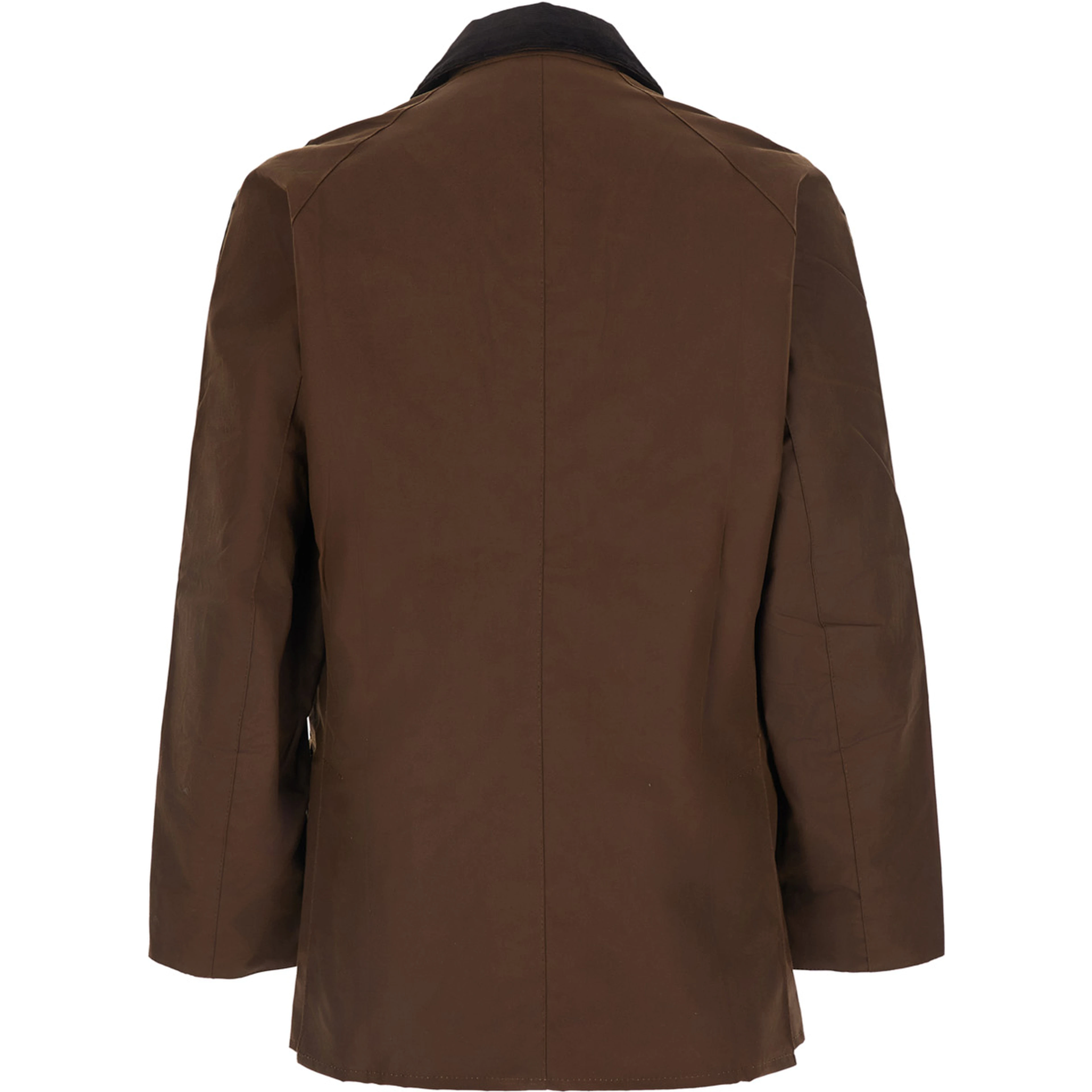 Ashby brown Jacket with classic collar and side pockets in waxed cotton for men