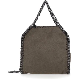 Falabella Mini Brown Handbag with Chain Handle and Strap in Eco Leather for Women