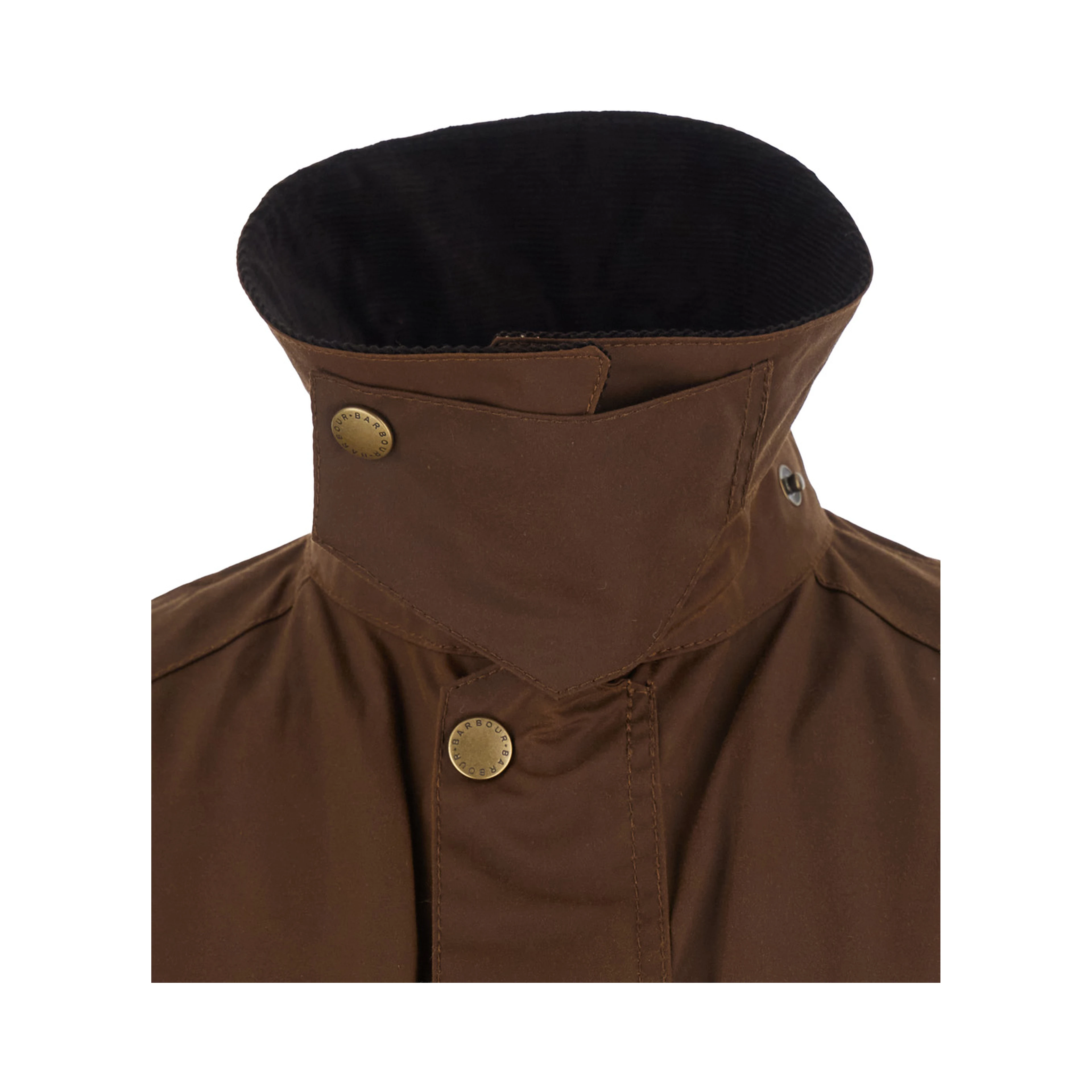 Ashby brown Jacket with classic collar and side pockets in waxed cotton for men