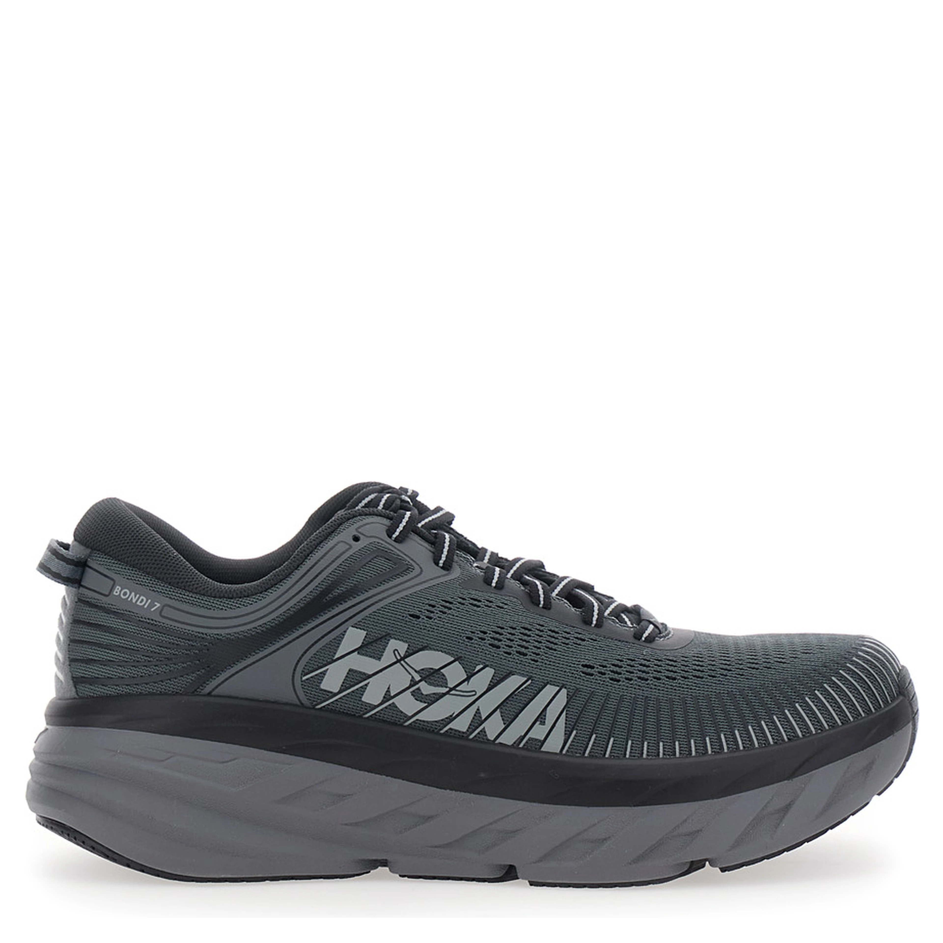 Bondi 7 Gray low top sneakers with logo lettering on the side in Tech Fabric unisex