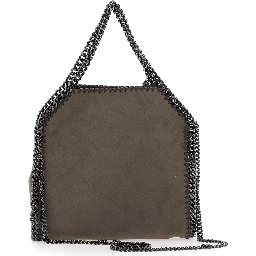 Falabella Mini Brown Handbag with Chain Handle and Strap in Eco Leather for Women