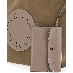 Logo Reversible Tote Bag Alter Mat and Alter Suede in Polyester Beige unisex