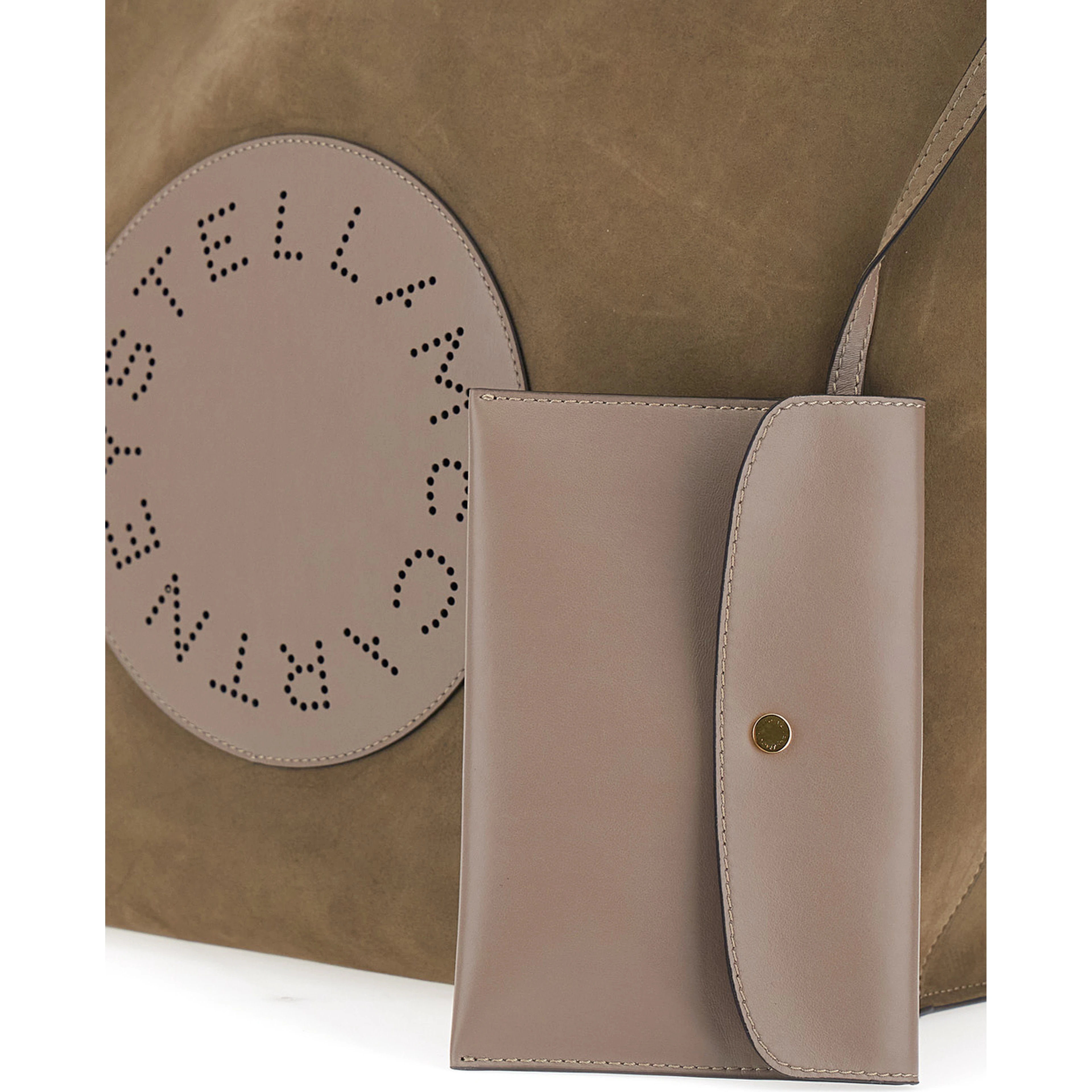 Logo Reversible Tote Bag Alter Mat and Alter Suede in Polyester Beige unisex