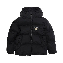 black Padded jacket with logo on the front in Tech Fabric for Boy