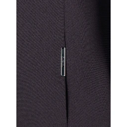 Brown single-breasted jacket with shawl lapels and ribbon on the front in wool for women