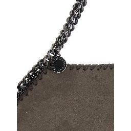 Falabella Mini Brown Handbag with Chain Handle and Strap in Eco Leather for Women