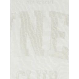 White Crew Neck T-Shirt with Maxi Print on the Front in Cotton for Men