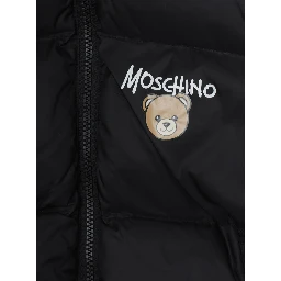 black Padded jacket with logo on the front in Tech Fabric for Boy