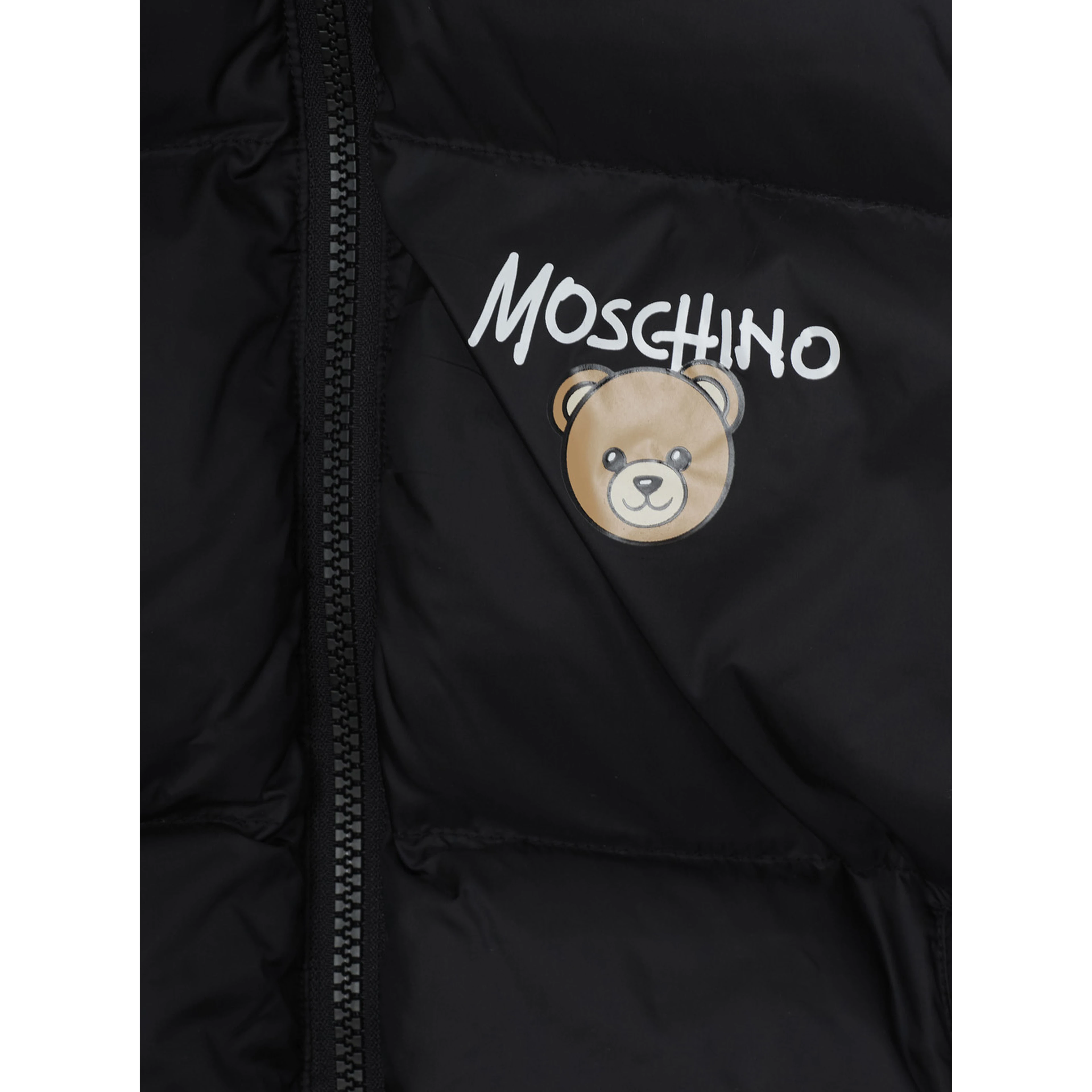 black Padded jacket with logo on the front in Tech Fabric for Boy