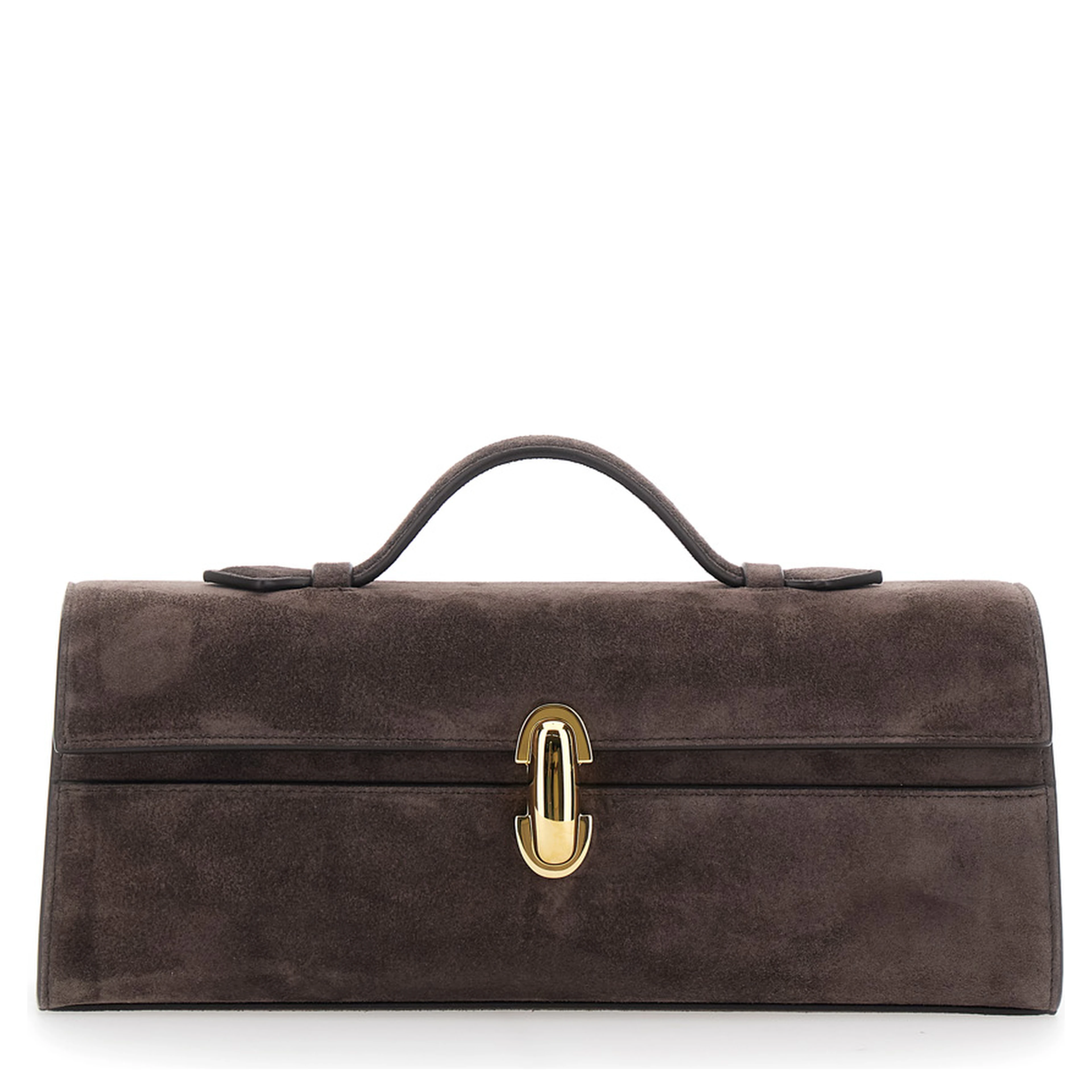 Slim Symmetry Pouch with brown suede and unisex