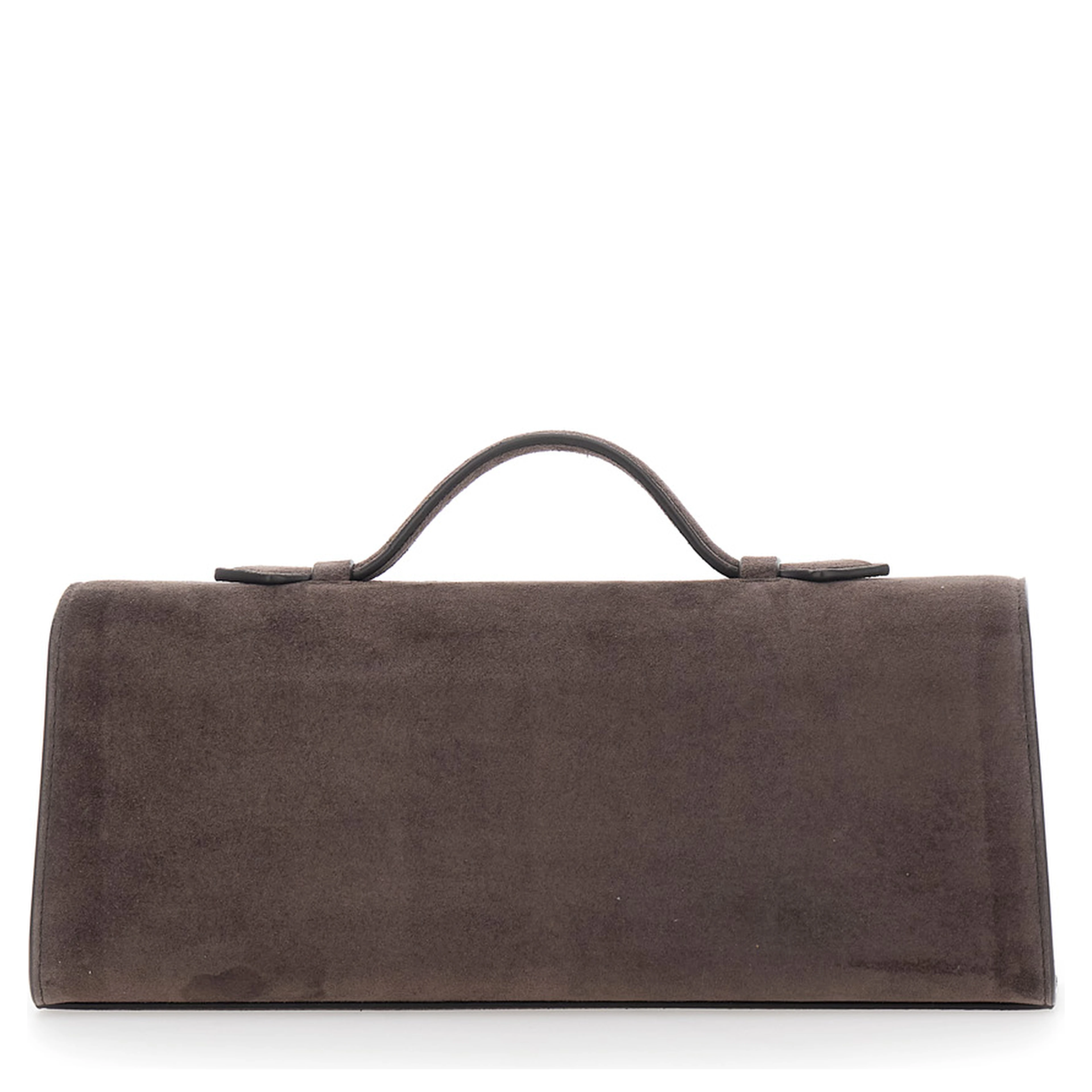 Slim Symmetry Pouch with brown suede and unisex