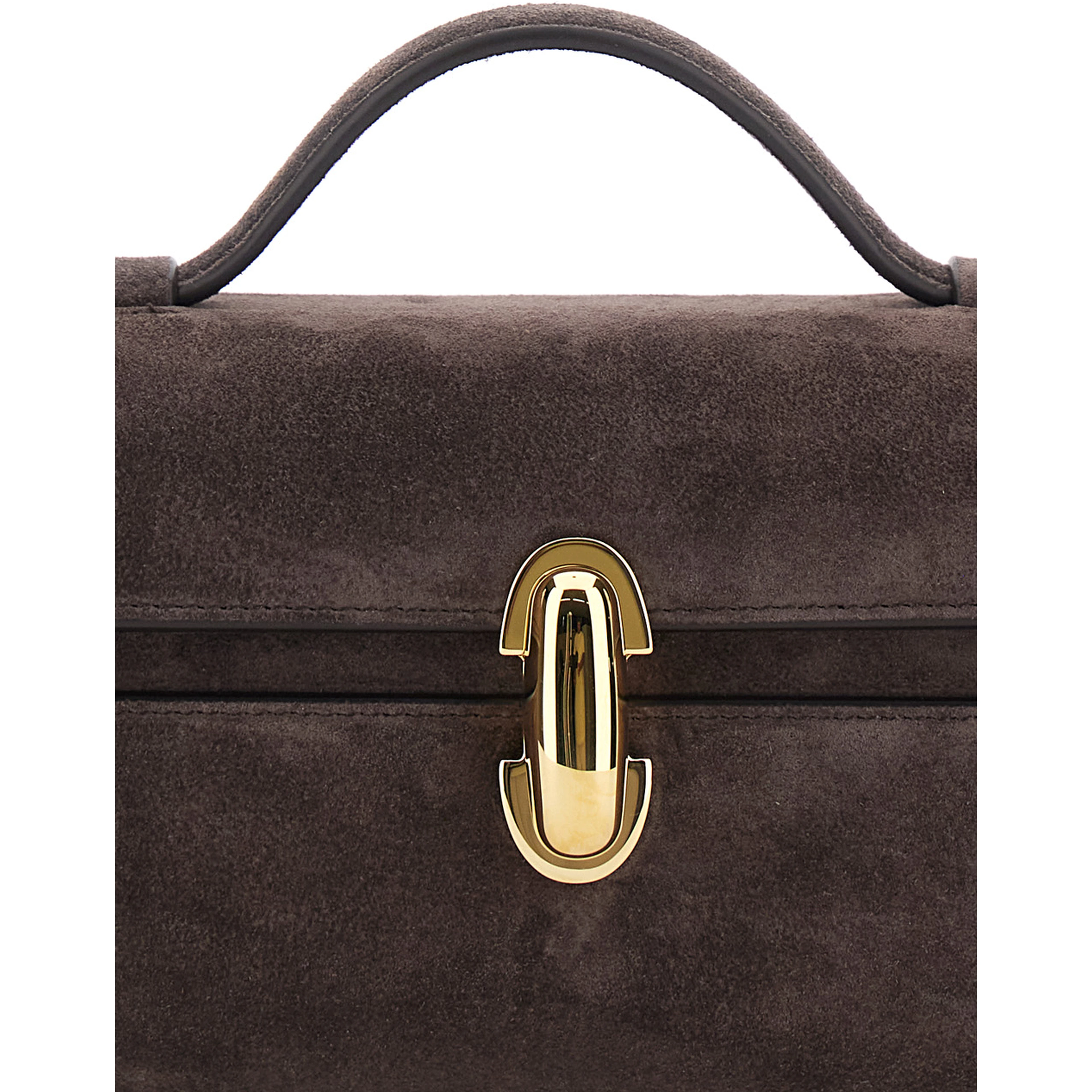 Slim Symmetry Pouch with brown suede and unisex