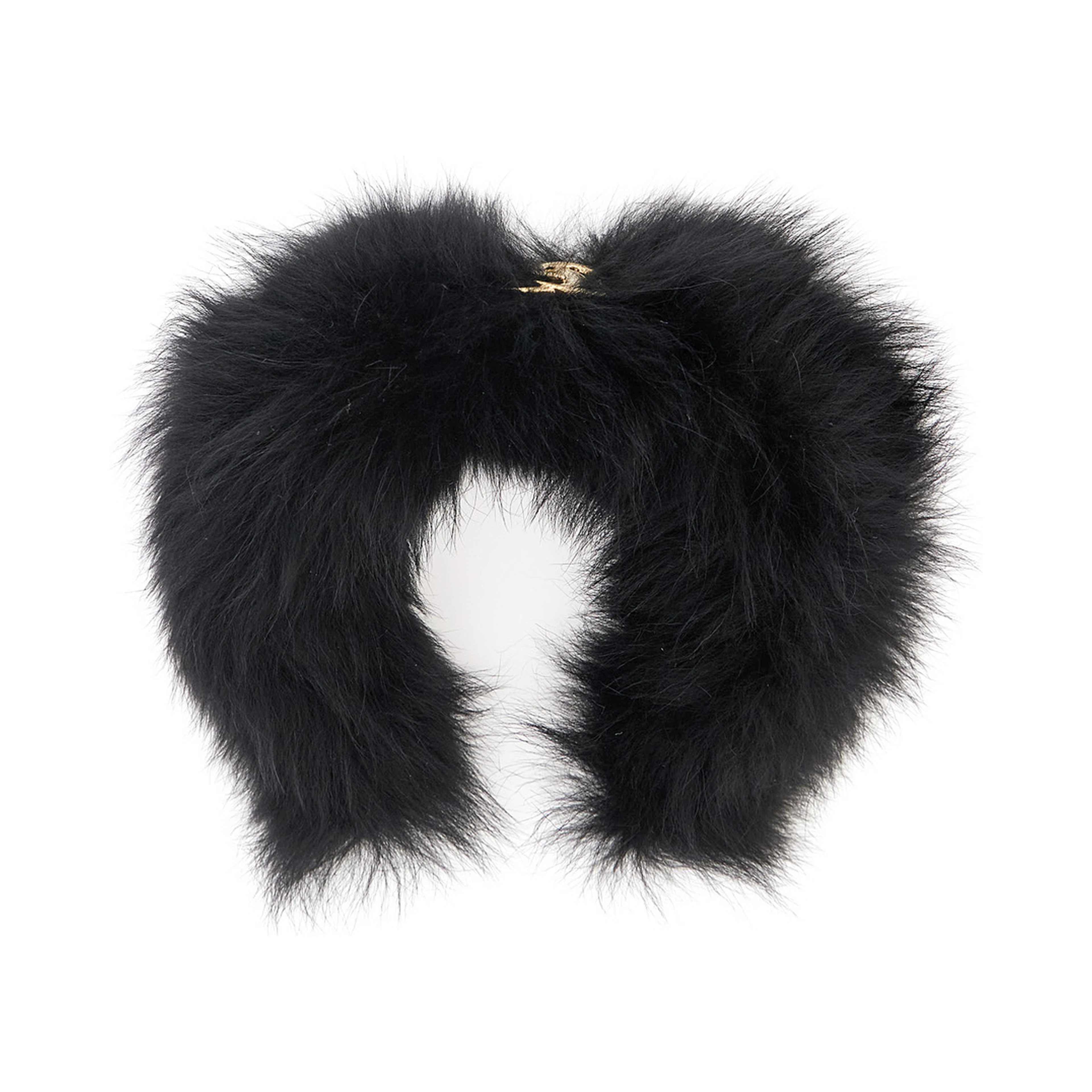 Black hairband with GG Plaque in Wool for Women
