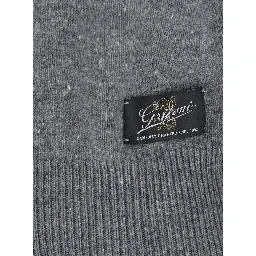 WOOL ZIP PULL with zip and high collar in Gray Wool Men