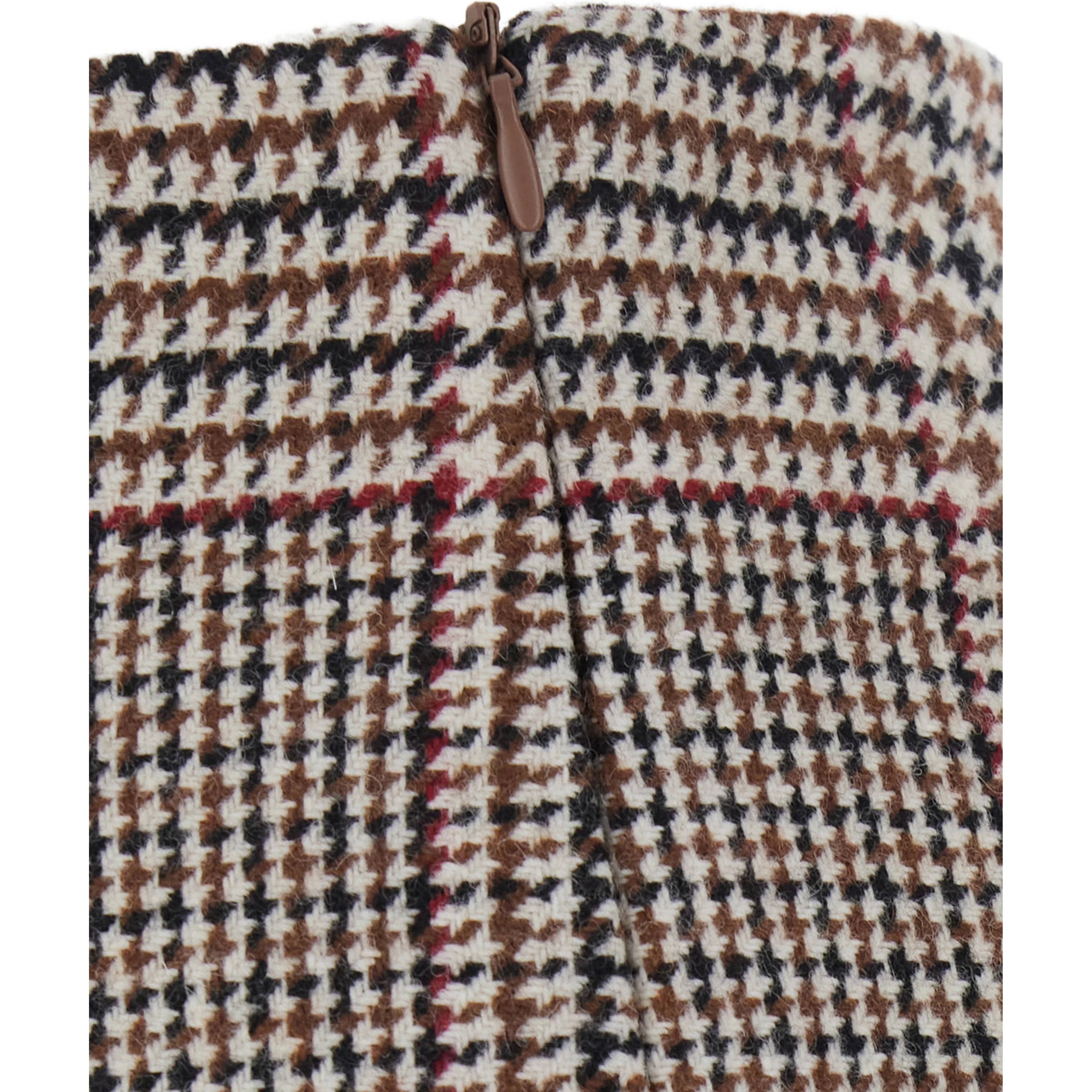 Multicolor Shorts with side zip closure and prince of wales motif in blend for women