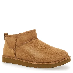Brown Ultra Mini Suede Boots for Men