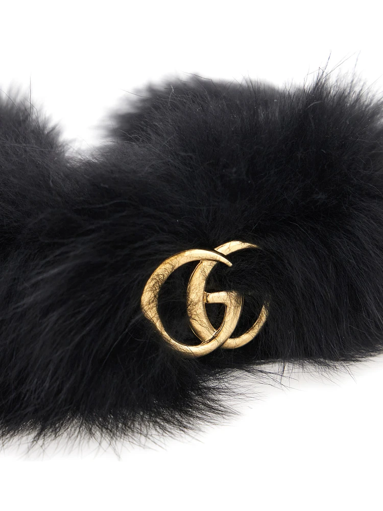 Black hairband with GG Plaque in Wool for Women alternative
