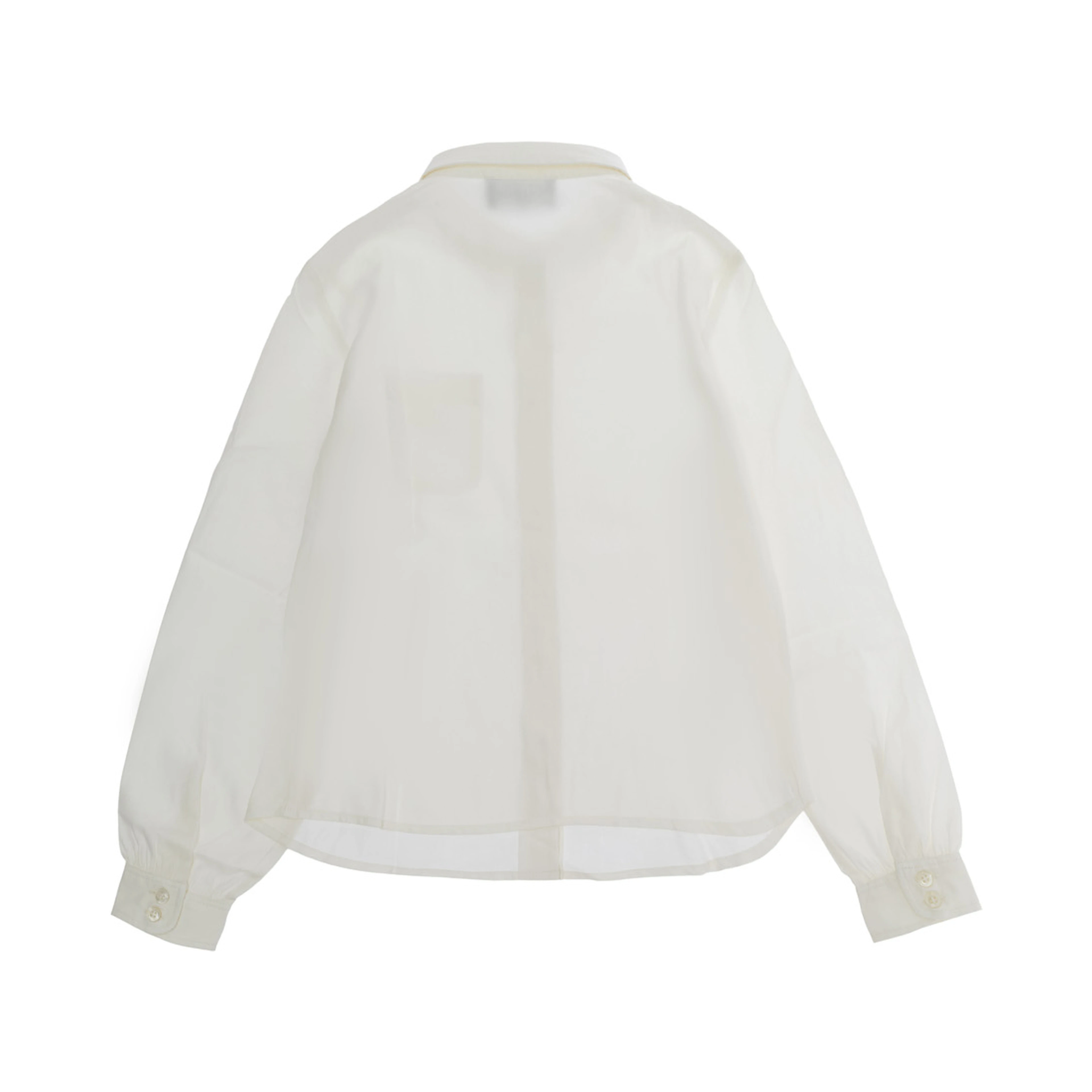 White shirt with collar and long sleeves in cotton for boy