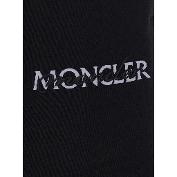 Black Pants with elasticated waist and logo lettering on the front in cotton for women
