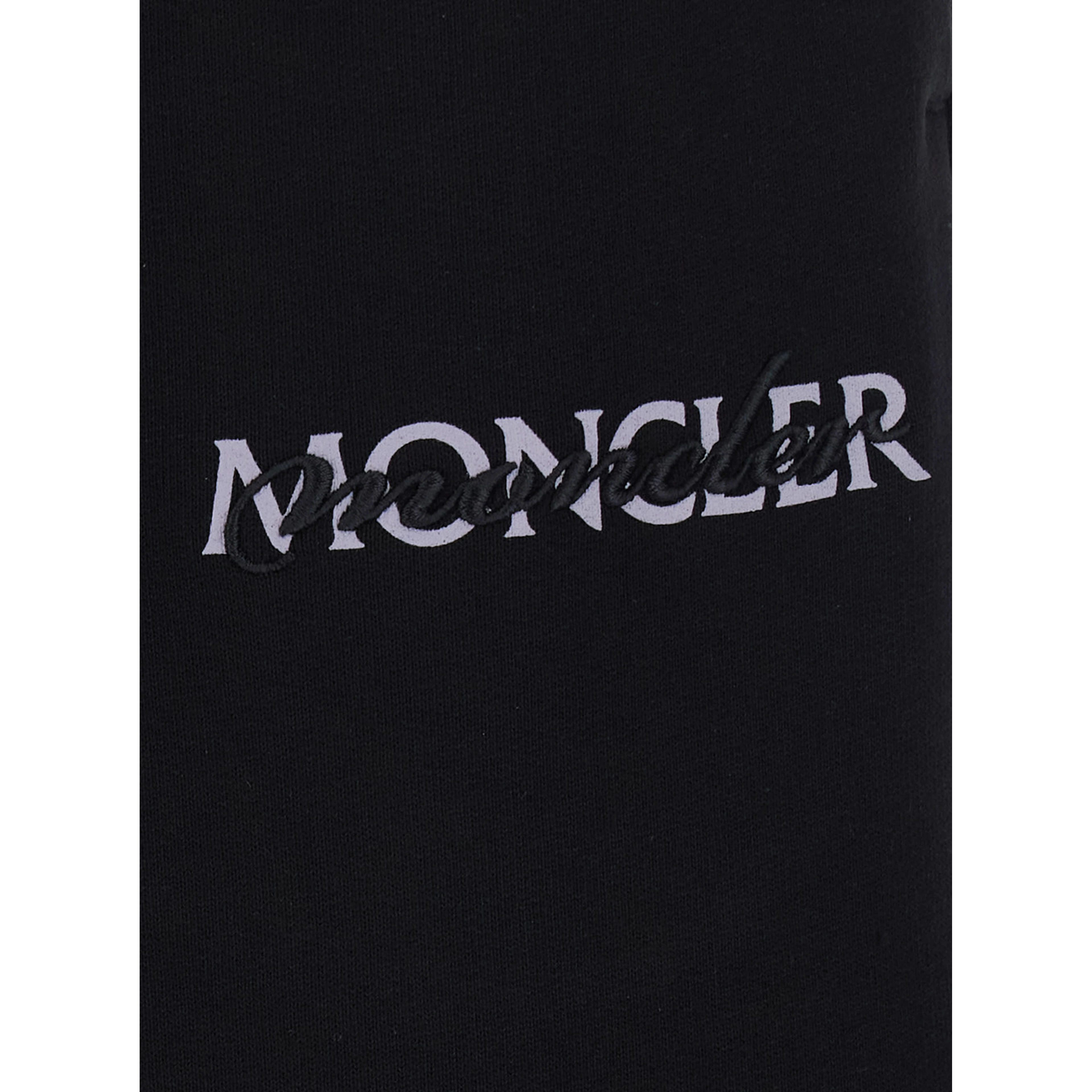 Black Pants with elasticated waist and logo lettering on the front in cotton for women